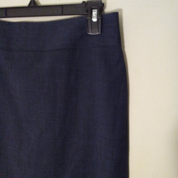 Banana Republic Skirt Women 8 Stretch Classic Career Back Zip Blue - Picture 3 of 14